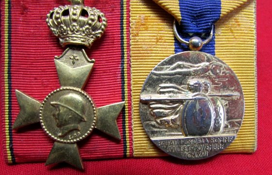  Belgian-British, Somme Veteran, WWI 2 Place Medal Bar, McDougall, 7th Dragoon Guards — image 3