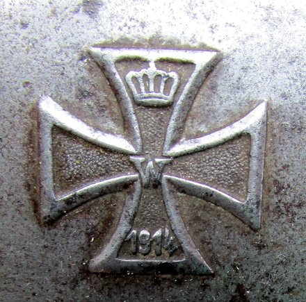  German WWI Patriotic Cigarette Case, Steel, Iron Cross Decoration — image 3
