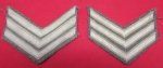 British WWI-WWII Sergeant Chevrons, Pair, Non Matching