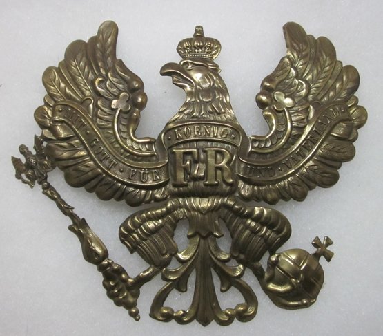  German WWI, Prussian Enlisted Brass Pickelhaube Wappen — image 2