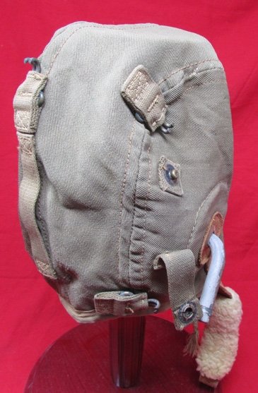  US WWII Army Air Force Canvas Type A-9 Flight Helmet, Extra Large, Gosport Fittings — image 4