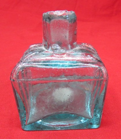 US Civil War Era Glass Inkwell, Pen Rests — image 2
