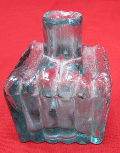  US Civil War Era Glass Inkwell, Pen Rests — image 3