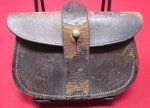 British WWI Officers Brown Leather Ammunition Pouch, 1918