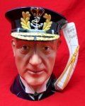 British Post WWII Toby Mug, Admiral Lord Jellicoe, Battle of …