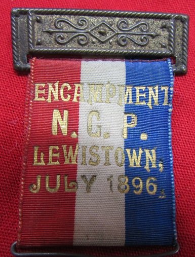 US SAW Era, Pennsylvania NG Encampment Badge, Lewistown 1896 — image 3