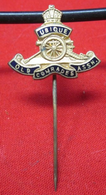  British Post WWI, Royal Artillery Old Comrades Association Stickpin — image 2