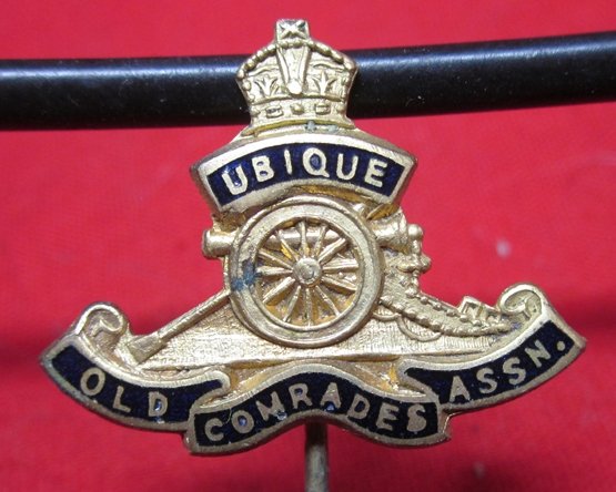  British Post WWI, Royal Artillery Old Comrades Association Stickpin — image 3