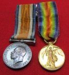 British WWI War Medal and Victory Medal, Miniature
