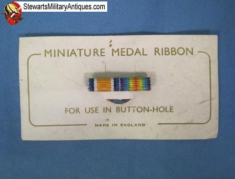  British WWI 2 Place Miniature Ribbon Lapel Bar — image 3