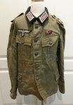 German WWII Army Officer Summer Weight Tunic, Smoke Troops