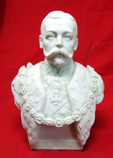  British WWI Bisque Bust of King George V, — image 2