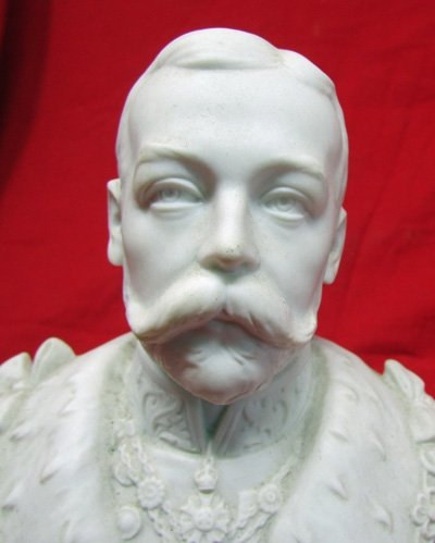  British WWI Bisque Bust of King George V, — image 3