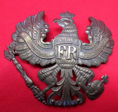  German Pre WWI, Prussian Enlisted Helmet Plate, Brass — image 2