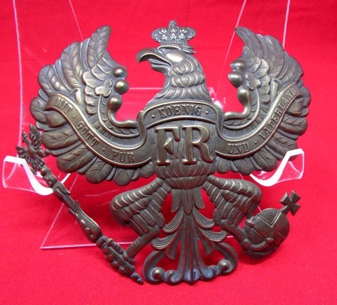  German Pre WWI, Prussian Enlisted Helmet Plate, Brass — image 3