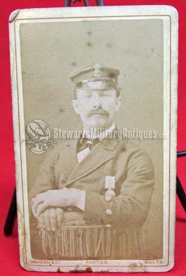  British, Victorian Era CDV, Royal Navy Portrait, Malta — image 2