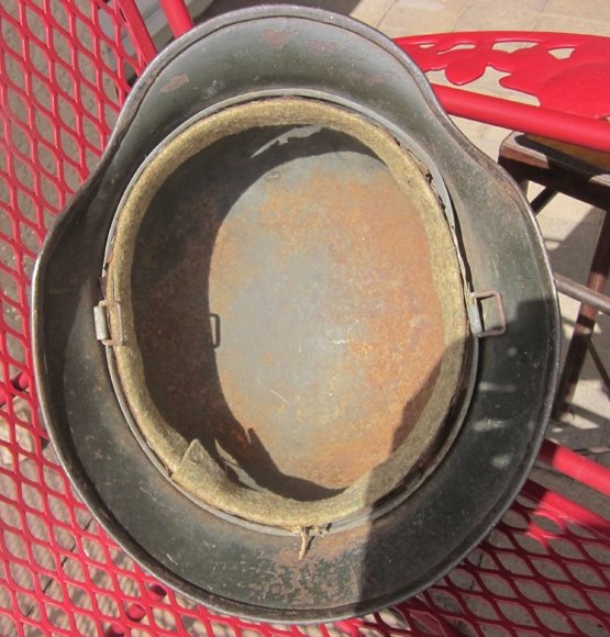  German WWII M1940 Camouflage Steel Helmet Shell, SE64, — image 7