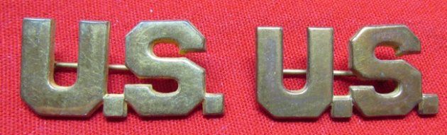 US Pre WWII Army Officer Dress U.S. Collar Insignia, Pair — image 2