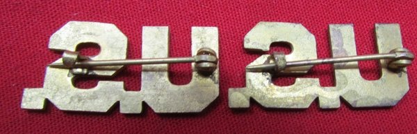  US Pre WWII Army Officer Dress U.S. Collar Insignia, Pair — image 3