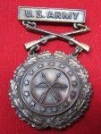 US Army Post WWII, Army Marksmanship Price, Sterling Silver