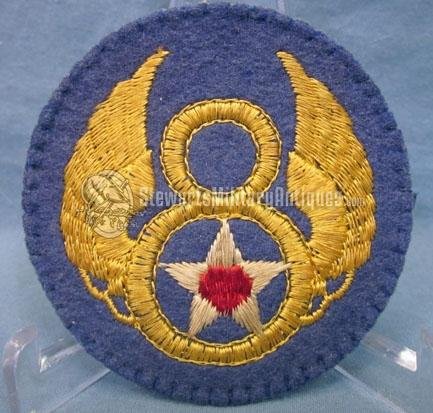  US WWII USAAF British Made 8th Air Force SSI, Felt — image 2