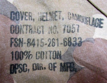  US Vietnam War 64-65, Mitchell Pattern Camouflage Helmet Cover, Contract 7057 — image 4