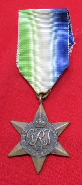  British WWII Campaign Medal, The Atlantic Star & Ribbon — image 2