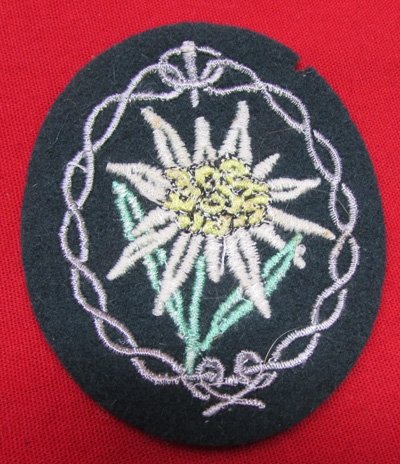  German WWII Army Gebirgsjager Sleeve Edelweiss — image 3
