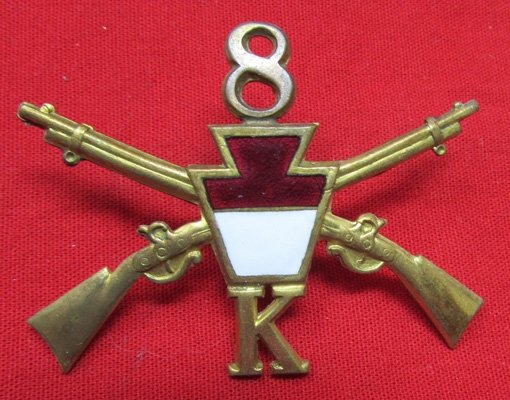  US IW-SAW Pennsylvania 8th Infantry Hat Insignia — image 2