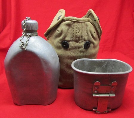  US Pre WWI, USMC Eagle Snap Button Canteen Cover, Complete — image 5