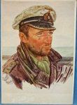 German WWII Willrich Postcard, U-Boot Commander Frauenheim