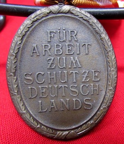  German WWII Westwall Medal and Ribbon — image 4
