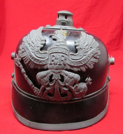  German WWI Prussian M1915 Enlisted Pickelhaube, Sz 52 — image 2