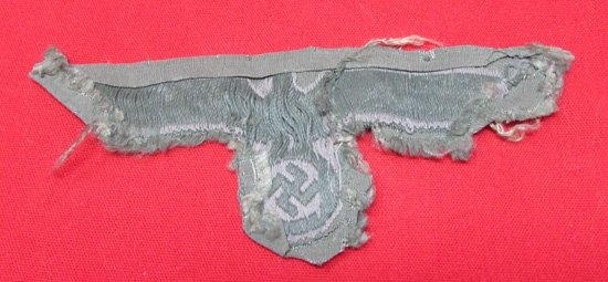  German WWII Army Cloth Tunic Eagle, Cut from Uniform — image 3