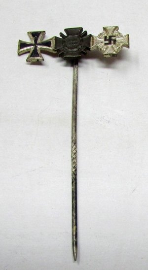  German WWI, WWII 3 Place Stickpin — image 2
