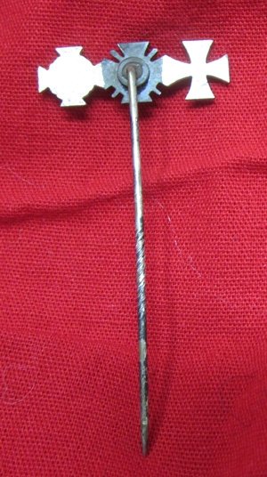  German WWI, WWII 3 Place Stickpin — image 4
