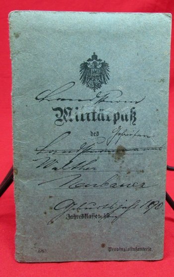  German WWI Militar Pass, Landwehr Infantry, 1915 — image 2