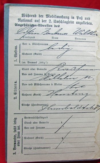  German WWI Militar Pass, Landwehr Infantry, 1915 — image 3