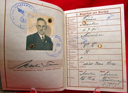  German WWII Army Wehrpass, 1939, WWI Veteran — image 4