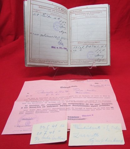  German WWII Army Wehrpass, 1939, WWI Veteran — image 6