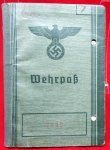 German WWII Army Wehrpass, 1939, WWI Veteran