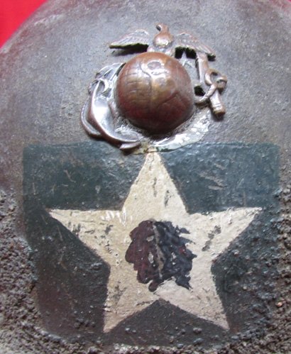  US WWI USMC M1917 British Mfg Helmet, Supply Company 5th Marines — image 3