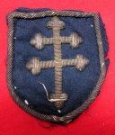 US WWI 79th Division SSI, French Mfg, Silver Wire Embroidery