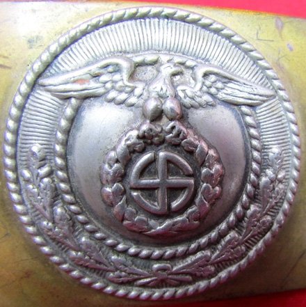  German WWII SA/NSDAP EM Buckle Mobile Swastika — image 3