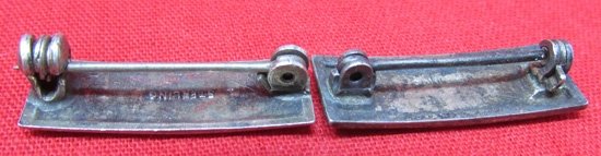  US WWII 1st Lieutenant Rank Bars, Sterling — image 3