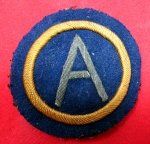 US WWI 3rd Army SSI, Silver Wire 'A'