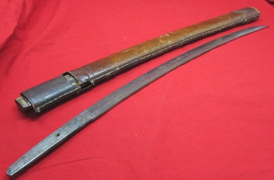  Japanese Signed Sword and Sheath, 20 Inch Blade, Project — image 5