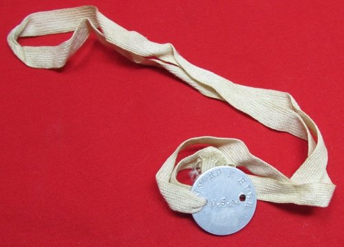  US WWI ID Tag with Neck Cord — image 2