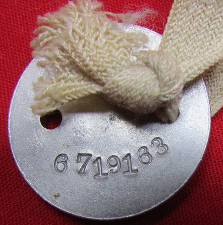  US WWI ID Tag with Neck Cord — image 4