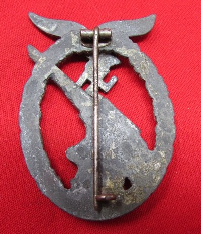  German WWII Field Recovered Luftwaffe Flak Badge, WH Maker — image 3